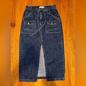 MADEWELL DENIM MIDI SKIRT